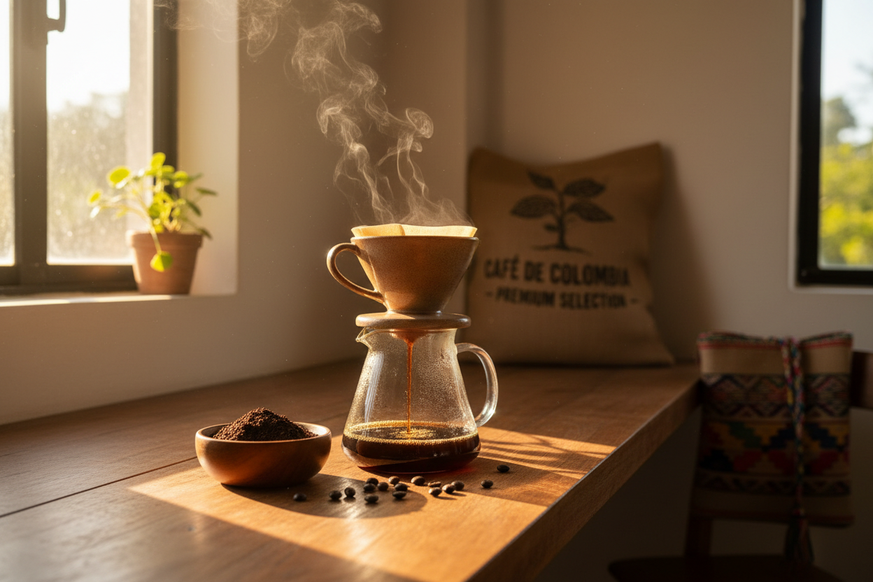 Colombian Specialty coffee being made at home